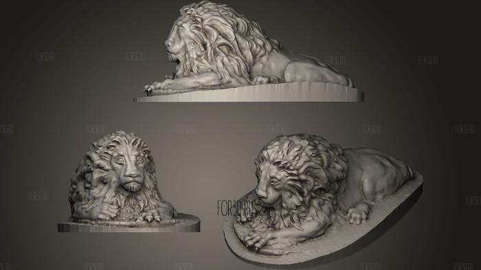 borderstone lion stl model for CNC